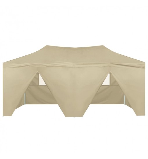 Professional Folding Party Tent with 4 Sidewalls 9.8'x19.7' Steel Cream