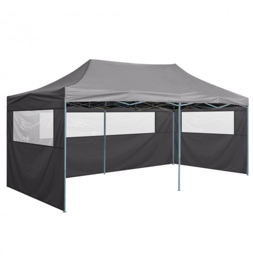 Professional Folding Party Tent with 4 Sidewalls 9.8'x19.7' Steel Anthracite