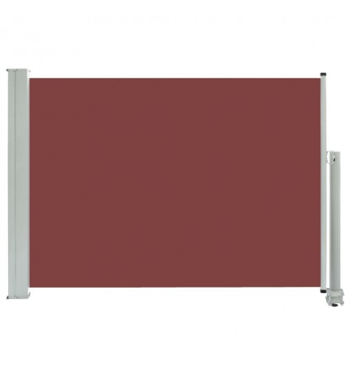 Patio Retractable Side Awning 31.5"x118.1" Brown