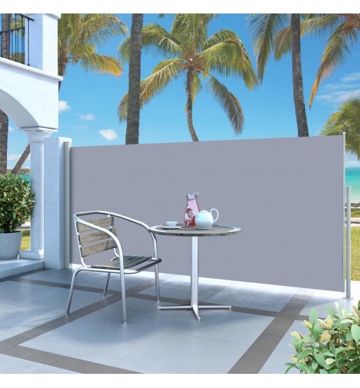 Retractable Side Awning 55.1"x118.1" Gray