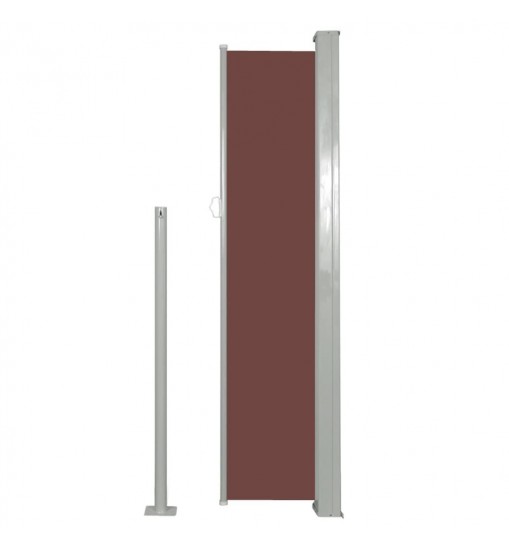 Retractable Side Awning 55.1"x118.1" Brown