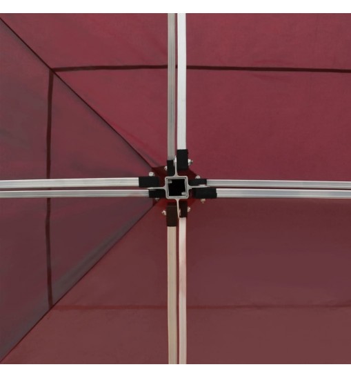 Professional Folding Party Tent with Walls Aluminum 19.7'x9.8' Wine Red