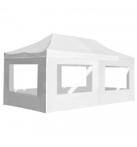 Professional Folding Party Tent with Walls Aluminum 19.7'x9.8' White