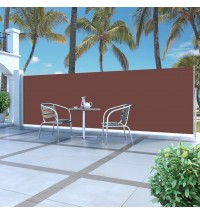 Retractable Side Awning 63"x196.9" Brown