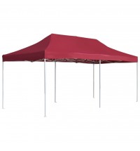 Professional Folding Party Tent Aluminum 19.7'x9.8' Wine Red