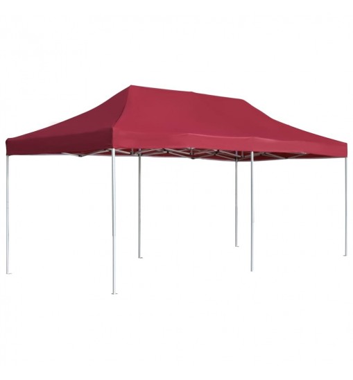 Professional Folding Party Tent Aluminum 19.7'x9.8' Wine Red