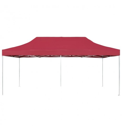 Professional Folding Party Tent Aluminum 19.7'x9.8' Wine Red