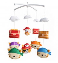 [Pirate and Treasure Box] Baby Hanging Toy Musical Crib Mobile Adorable Baby Room Decor