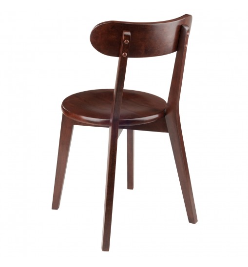 Pauline 2-Pc H-Leg Chair Set; Walnut