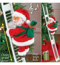 New Year Christmas Music Santa Claus Electric Climbing Xmas Tree Decor Ornament