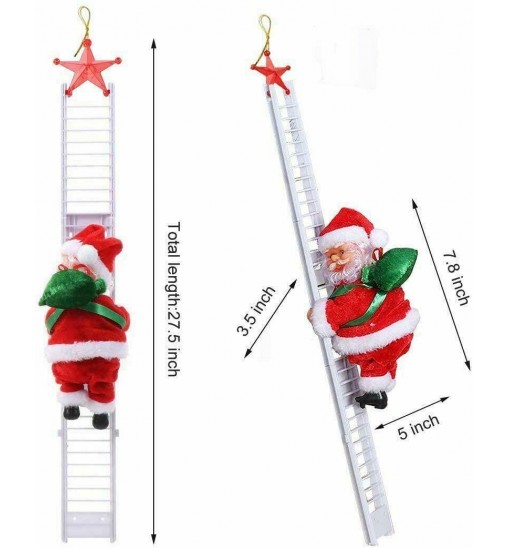 New Year Christmas Music Santa Claus Electric Climbing Xmas Tree Decor Ornament