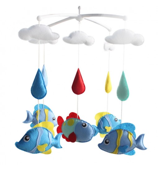 [Aquarium fish] Infant Musical Mobile, Nursery Mobile, Baby Mobile