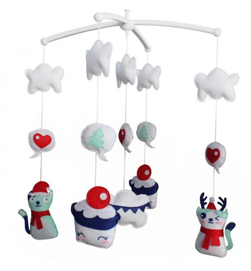 Handmade Nursery Decor Gift, Crib Toy, Crib Mobile [Winter]