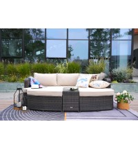 Direct Wicker 4-PC Outdoor Wicker Patio Furniture Sofa Luxury Comfort Wicker Sofa