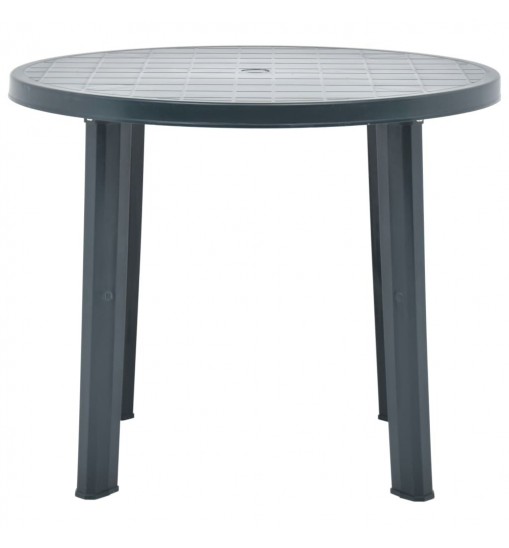 Patio Table Green 35" Plastic