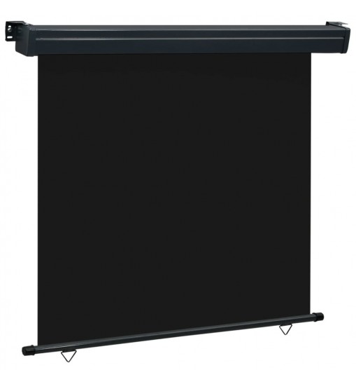 Balcony Side Awning 63"x98.4" Black