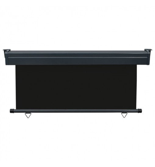 Balcony Side Awning 63"x98.4" Black