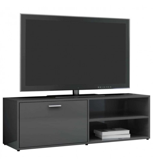 TV Cabinet High Gloss Gray 47.2"x13.4"x14.6" Engineered Wood