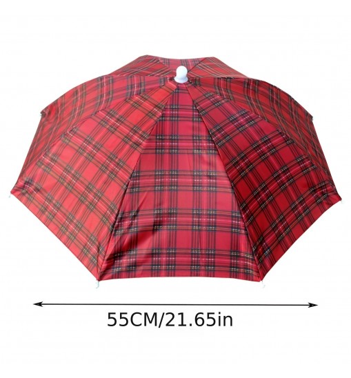 Portable Rain Hat Outdoor Folding Umbrella Fishing Sun Shade Anti-UV Camping Fishing Headwear Cap Beach Head Hat Accessory