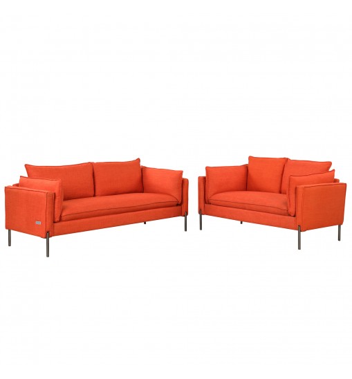 2 Piece Sofa Sets Modern Linen Fabric Upholstered Loveseat and 3 Seat Couch Set Furniture for Different Spaces; Living Room; Apartment(2+3 seat)