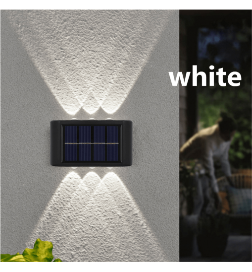 Waterproof Solar Wall Light - 6 LED Outdoor Decorative Lights for Courtyard; Street; Landscape; Garden