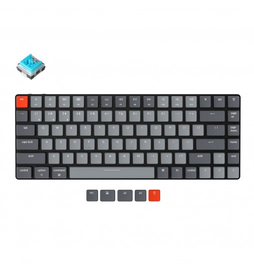 K3 D V2 Ultra-slim Wireless Mechanical Low Profile Keyboard Optical Hot-Swappable Switch White Backlit for Mac Windows