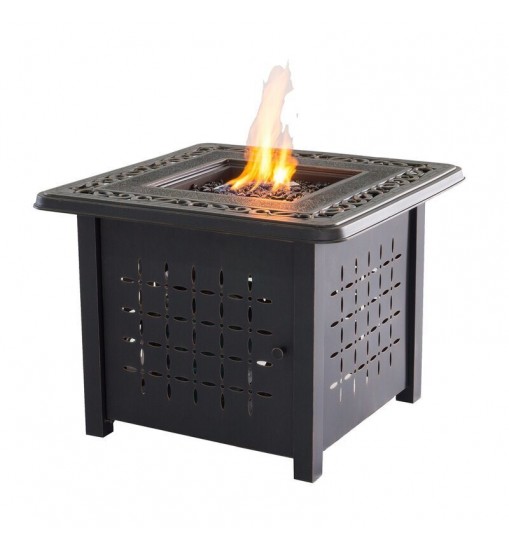 Aluminum Square Firepit Table