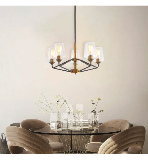 Modern American hanging chandelier -5 bulbs -E26 lamp holder