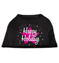 Scribble Happy Holidays Screenprint Shirts Black L