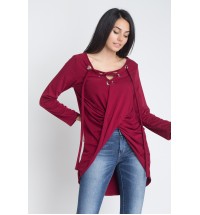 Women's Lace Up Wrap Long Sleeve Top