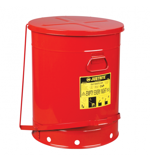 21 gallon oily waste can w/foot lever