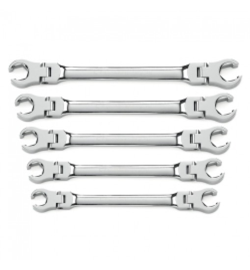 5pc flex flare nut wrench set sae