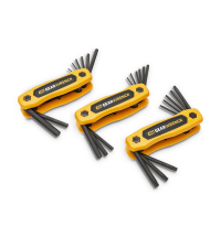 25pc sae/metric torx folding hex key set