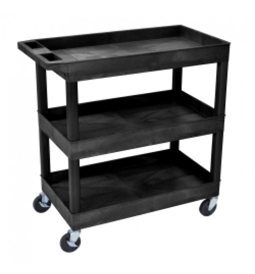 Luxor E-Series 3-Shelf Utility Cart