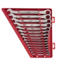 15-pc ratcheting combi wrench set sae max bite open-end grip