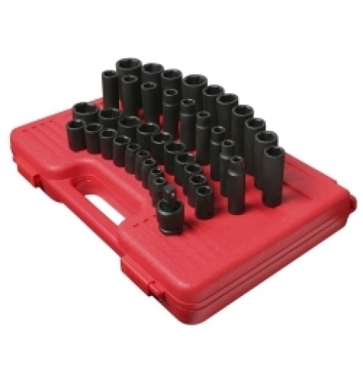 1/2" Drive 39 Piece Metric Deep Impact Socket Set