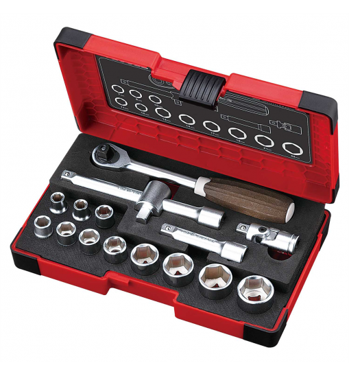 WOOD-COMPO Socket Wrench Set No.HRW3002M-W 3/8" SQ Drive 16PC. Set