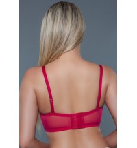 2217 V Neck Bralette Fuchsia