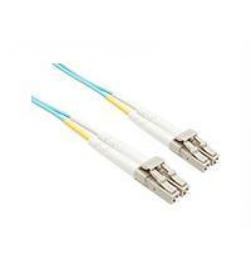 7 meter om3 10 gig fiber optic cable, aqua, pvc jacket 50/125 micron multimode d