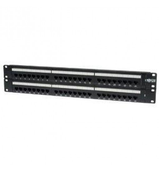 48-port cat6 cat5 patch panel rackmount 110 punch down rj45 ethernet 1urm 568b